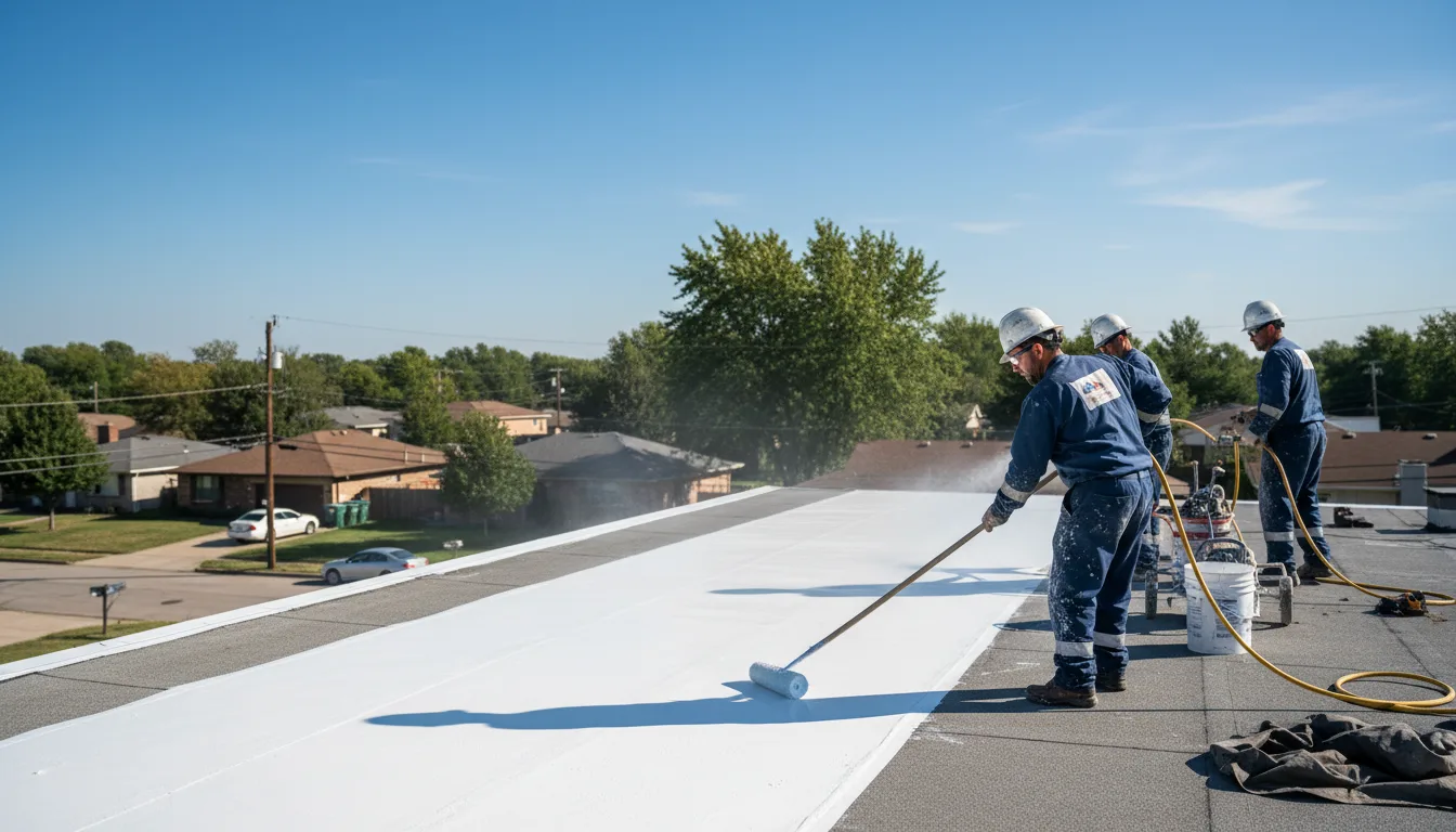 Commercial roof coating in New Home, TX near me